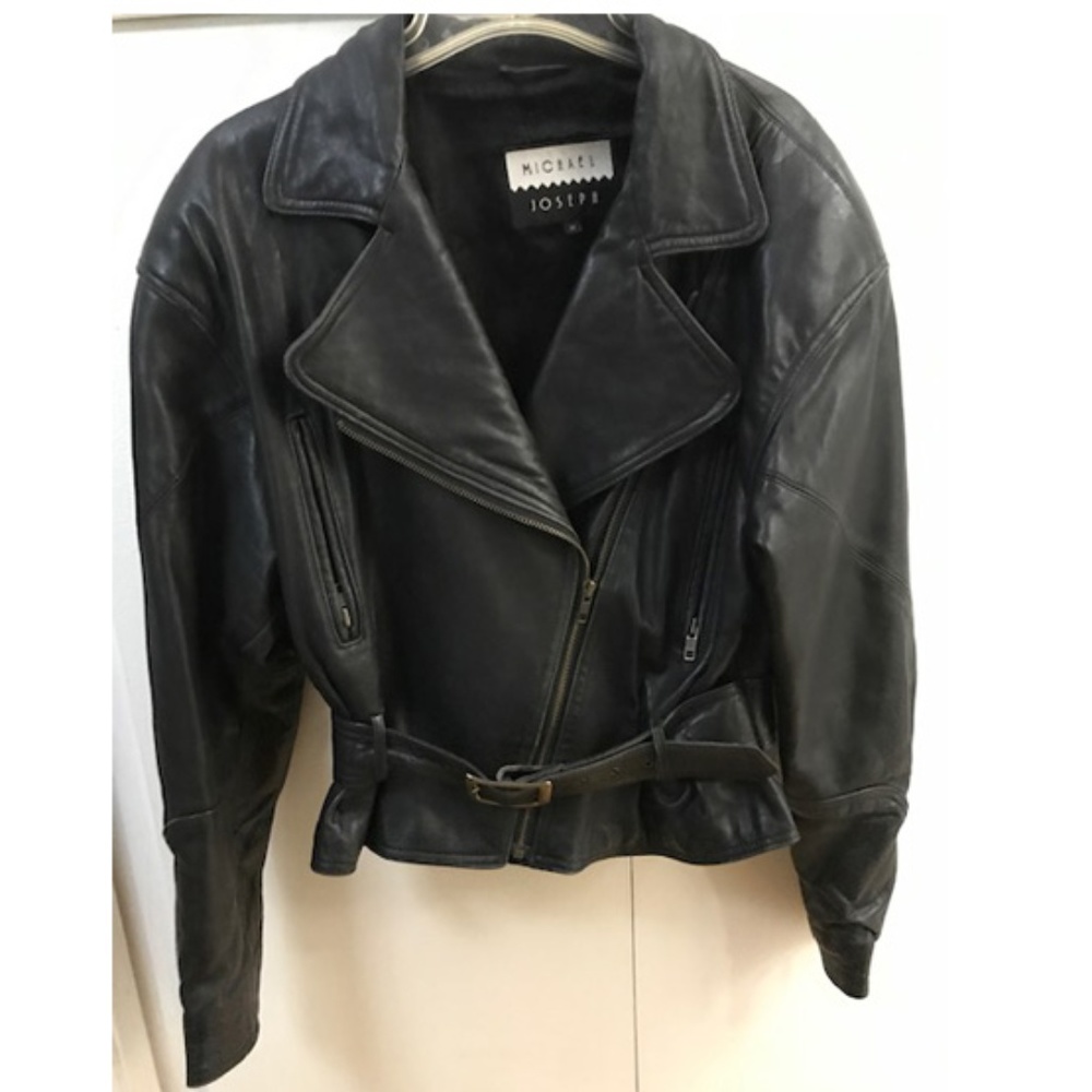 Michael Joseph Retro  Moto bomber Leather Jacket